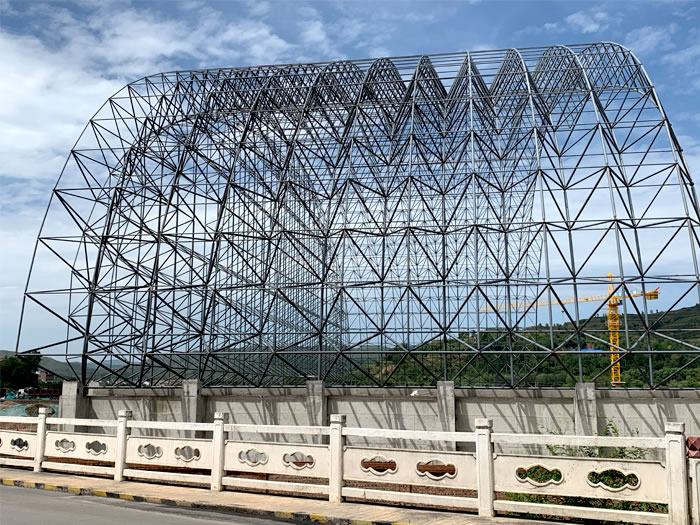 绥化山寨矿储煤棚网架